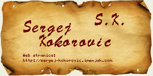 Sergej Kokorović vizit kartica